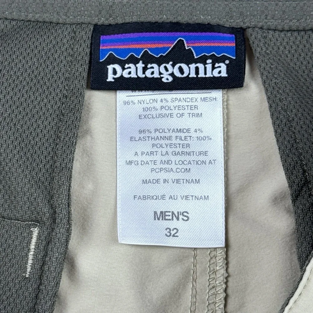 Patagonia Hiking Shorts Mens Size 32 Beige Nylon Woven Stretch